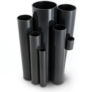مواسير UPVC ضغط اسمي 4 بار قطر خارجي 75 مم سمك 1.8 مم لون اسود