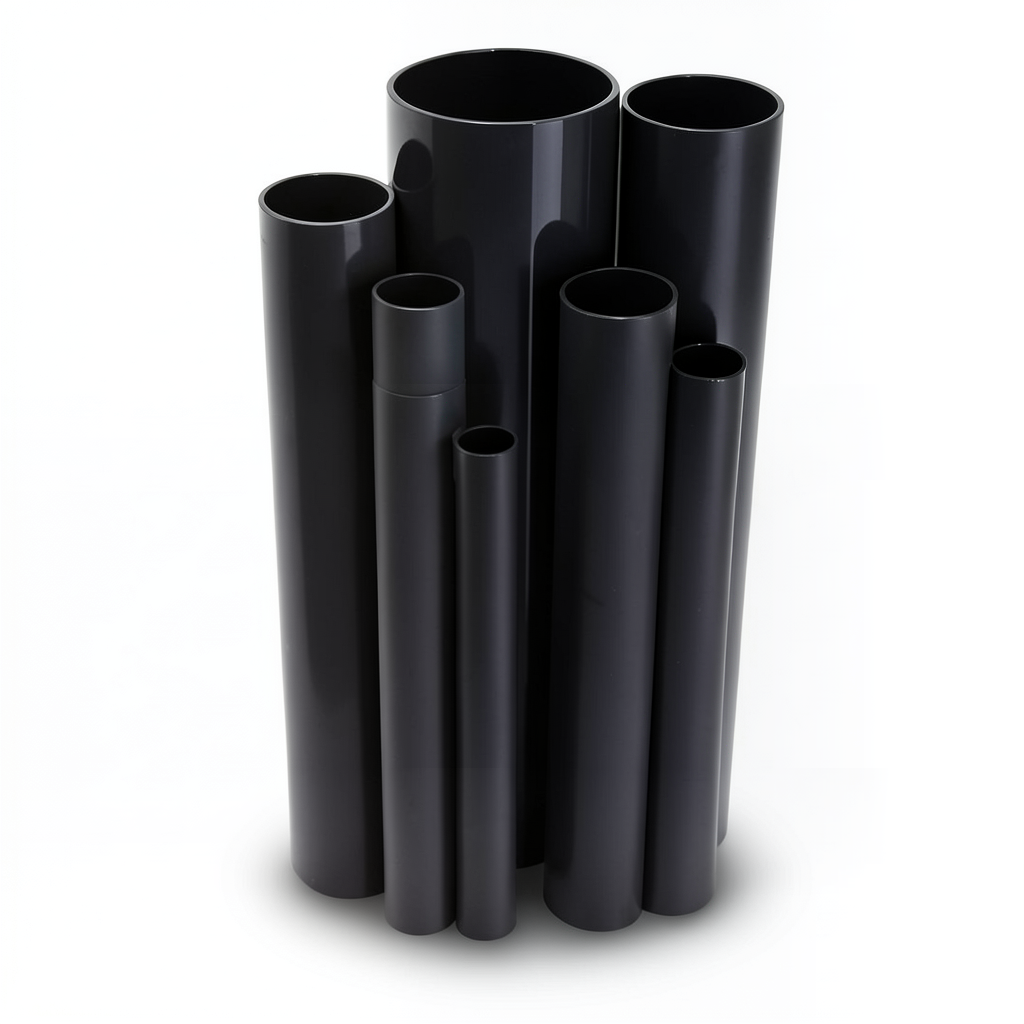 مواسير UPVC ضغط 6 بار قطر خارجي 75 مم سمك 2.2 مم لون اسود