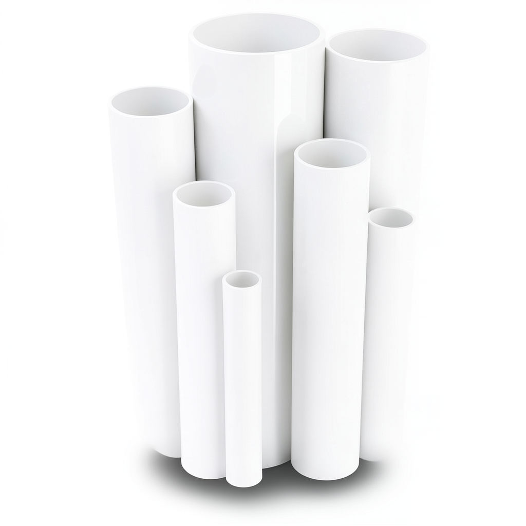 مواسير UPVC ضغط اسمي 10 بار قطر خارجي 75 مم سمك 3.6 مم لون أبيض
