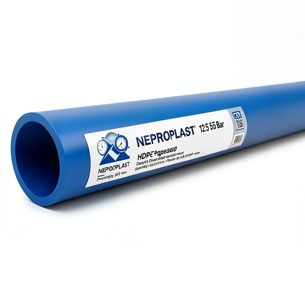 HDPE Pipes PE 100 Pressure 12.5 Bar Outside Diameter 500 mm Thickness 36.8 mm Blue | NEPROPLAST