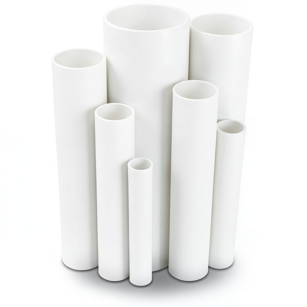 مواسير UPVC مقاس 3 إنش ضغط 12 بار قطر خارجي 88.7 مم سمك 4.6 مم لون أبيض
