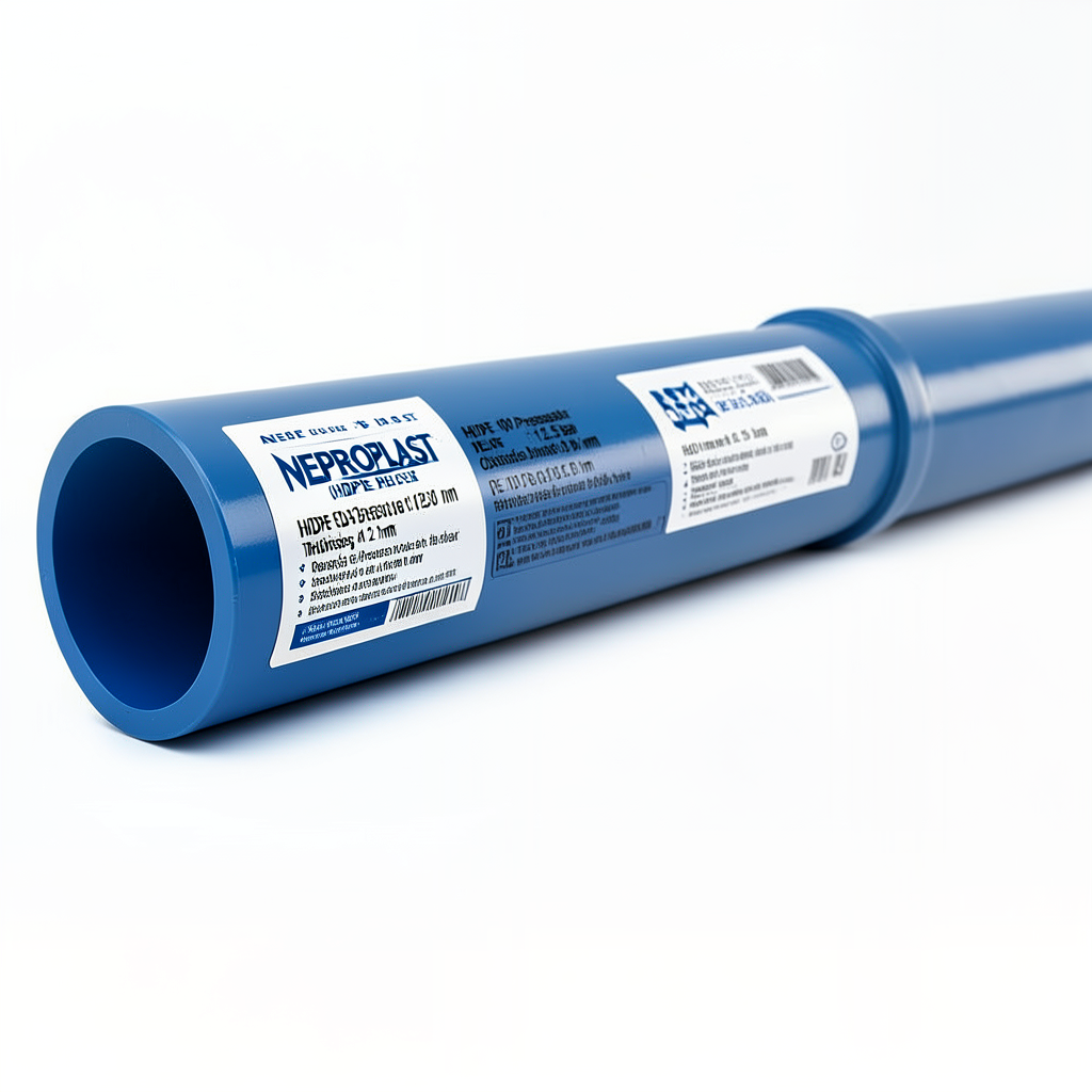 مواسير HDPE PE 100 ضغط 12.5 بار قطر خارجي 560 مم سمك 41.2 مم أزرق | نيبروبلاست