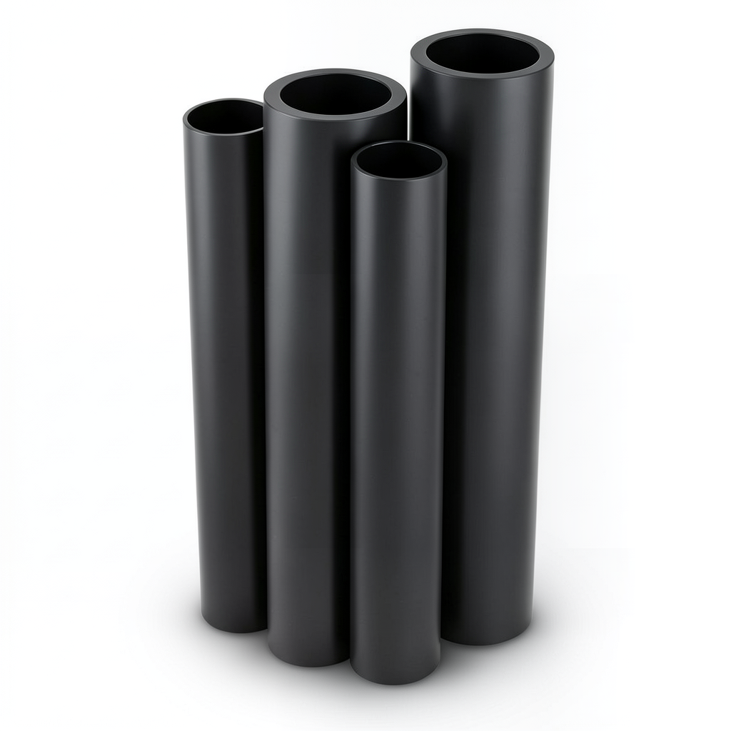 Al-Rajhi HDPE Pipes PE 80 4 Bar Pressure 180 mm OD 5.5 mm Thickness Black