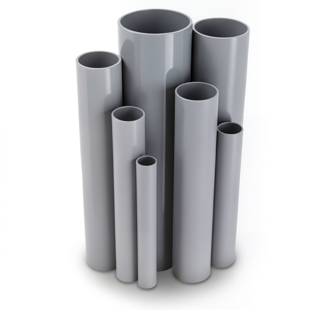 UPVC Pipes Nominal Pressure 12 Bar Outside Diameter 89.1 mm Thickness 5.3 mm Gray