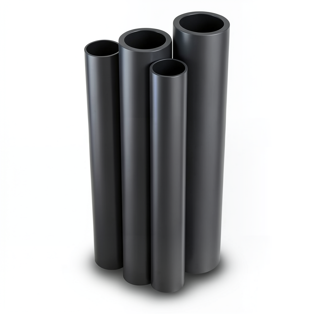 مواسير HDPE من شركة الراجحي PE 80 ضغط 4 بار قطر خارجي 250 مم سمك 7.7 مم لون أسود