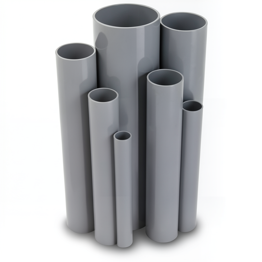 UPVC Pipes Outside Diameter 125 mm Thickness 3 mm Gray