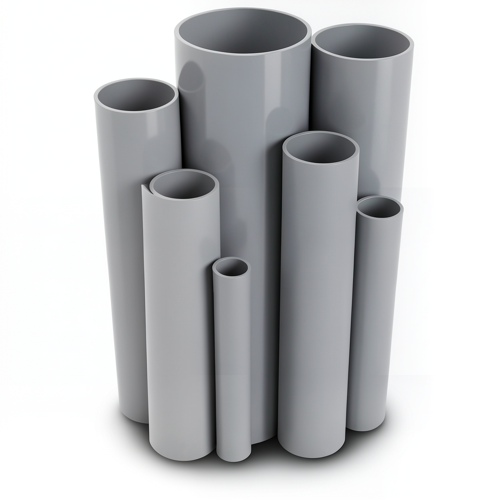 UPVC Pipes Nominal Pressure 9 Bar Outside Diameter 89.1 mm Thickness 4.1 mm Gray