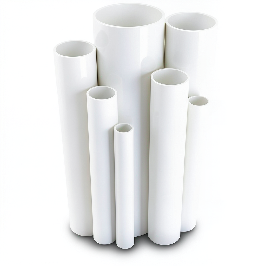مواسير UPVC مقاس 3 إنش ضغط 12 بار قطر خارجي 88.7 مم سمك 4.6 مم لون أبيض