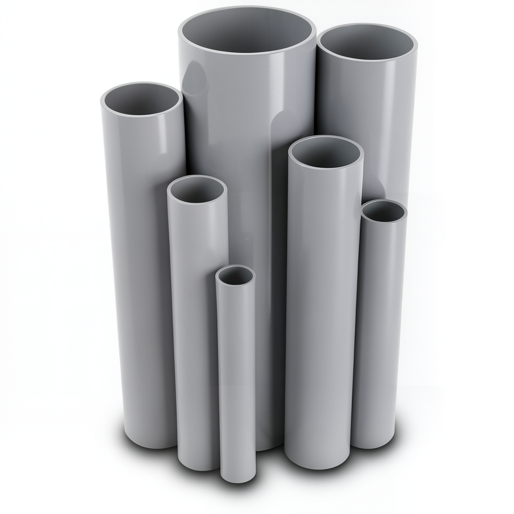UPVC Pipes 315 mm Outside Diameter, 7.7 mm Thickness, 11.110 Kg/m Gray