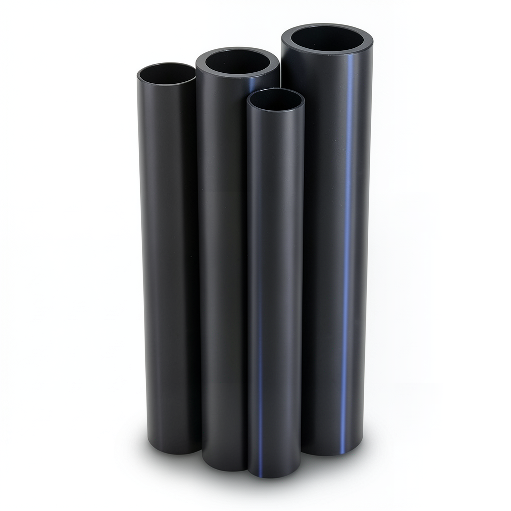 Al-Rajhi HDPE Pipes PE 80 Pressure 4 Bar Diameter 450 mm Thickness 13.8 mm Black