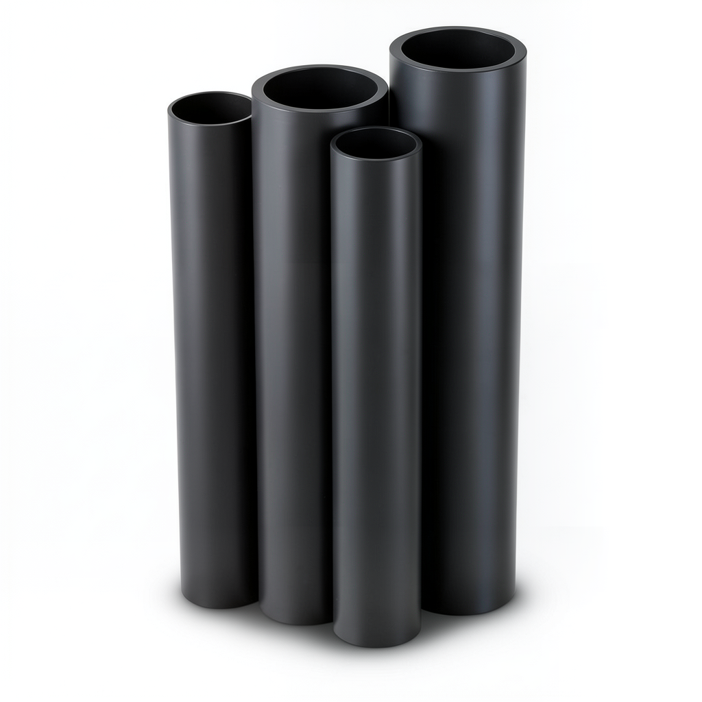 مواسير HDPE PE 80 ضغط 4 بار قطر 500 مم سمك 15.3 مم أسود