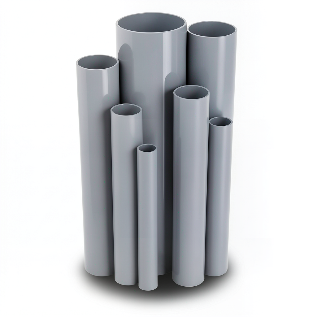 UPVC Pipes Outside Diameter 600 mm Thickness 15.4 mm Gray