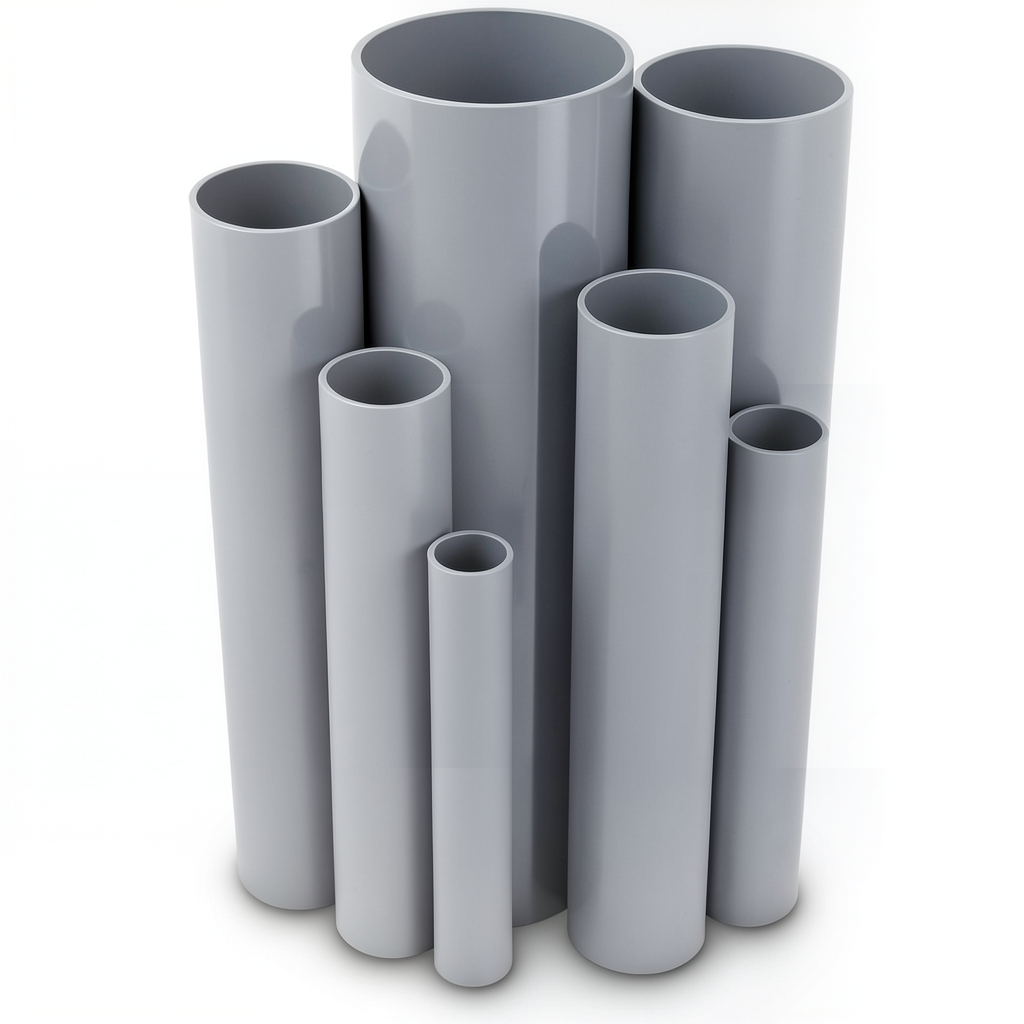 UPVC Pipes Outside Diameter 125 mm Thickness 3 mm Gray
