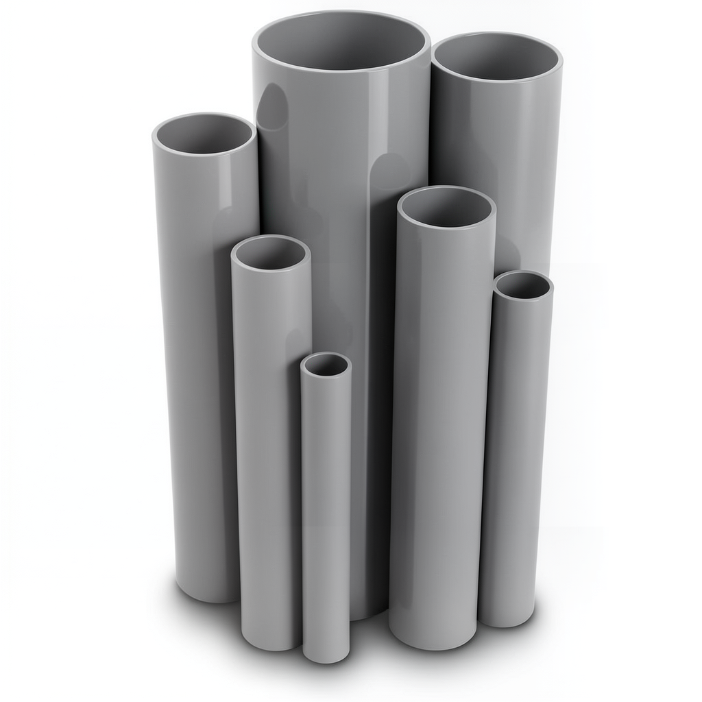 UPVC Pipes Outside Diameter 160 mm Thickness 3.6 mm Gray