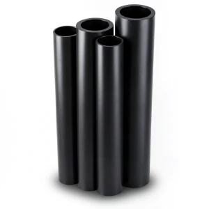 HDPE Pipes PE 80 Pressure 4 Bar 1600 mm Diameter 49 mm Thickness Black