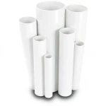 UPVC Pipes Nominal Pressure 6 Bar Outside Diameter 90 mm Thickness 2.7 mm White