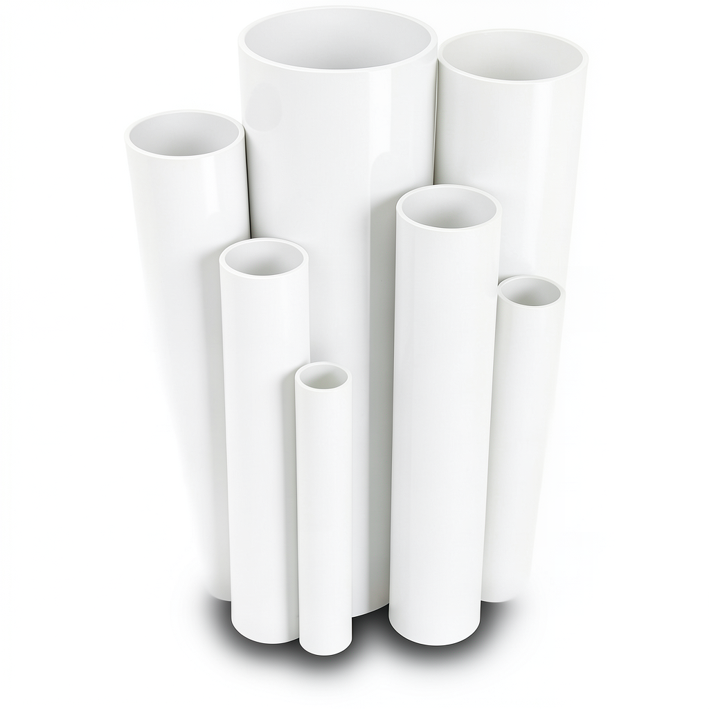 مواسير UPVC ضغط 6 بار قطر خارجي 90 مم سمك 2.7 مم لون أبيض
