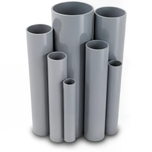 UPVC Pipes Nominal Pressure 6 Bar Outside Diameter 90 mm Thickness 2.7 mm Gray