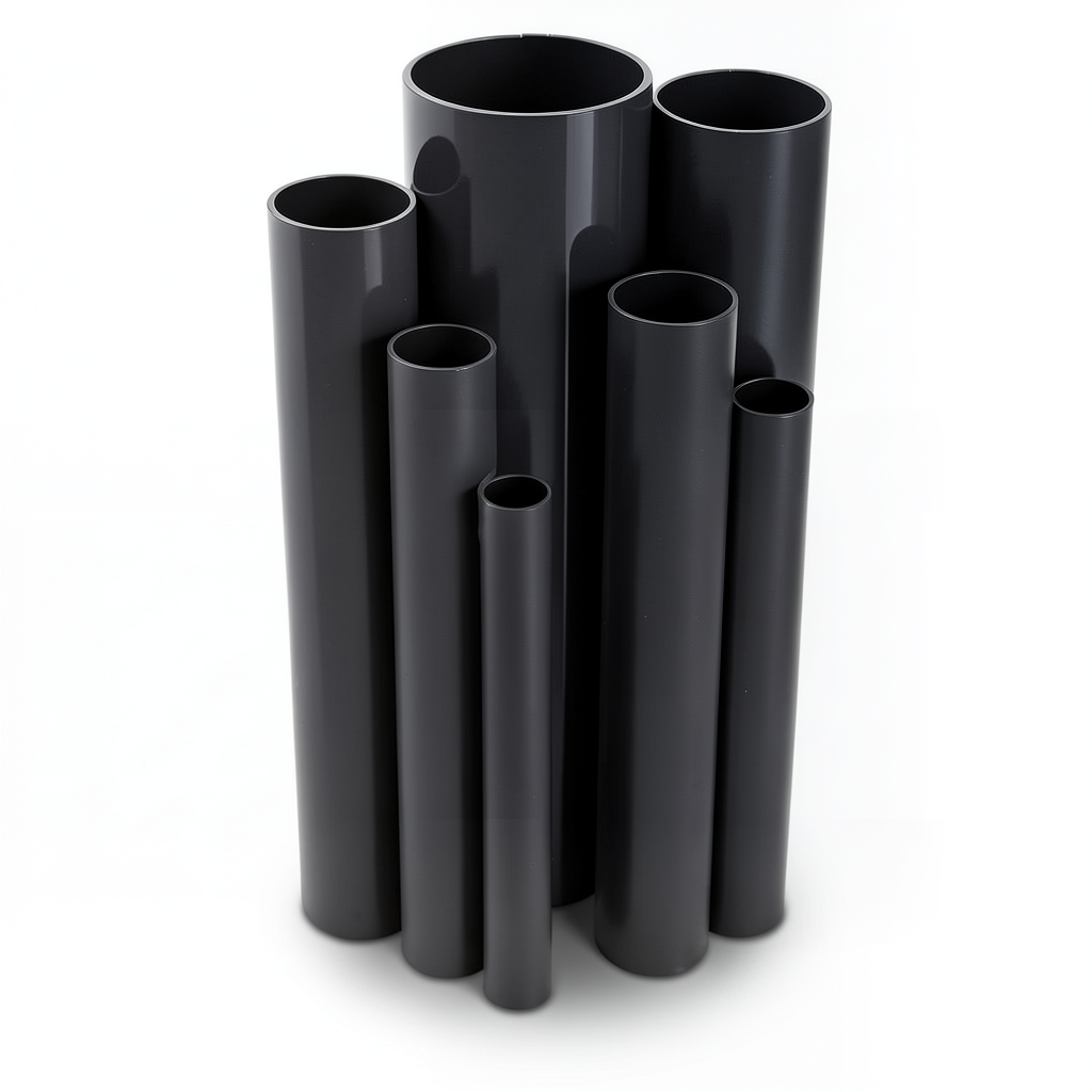 مواسير UPVC ضغط 6 بار قطر خارجي 90 مم سمك 2.7 مم لون اسود