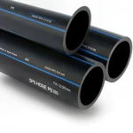 أنابيب HDPE السعودي PE 100 ضغط 10 بار قطر خارجي 500 مم سمك 29.7 مم لون اسود