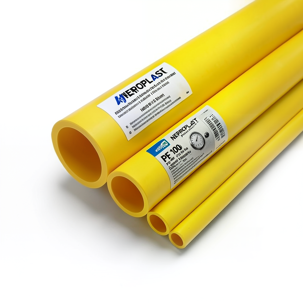 HDPE Pipes PE 100 Pressure 12.5 Bar Outside Diameter 180 mm Thickness 13.3 mm Yellow | NEPROPLAST