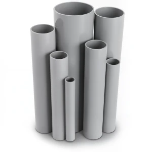 UPVC Pipes Nominal Pressure 10 Bar Outside Diameter 90 mm Thickness 4.3 mm Gray