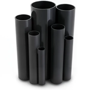 مواسير UPVC ضغط اسمي 10 بار قطر خارجي 90 مم سمك 4.3 مم لون اسود