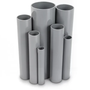 UPVC Pipes Outside Diameter 600 mm Thickness 15.4 mm Gray