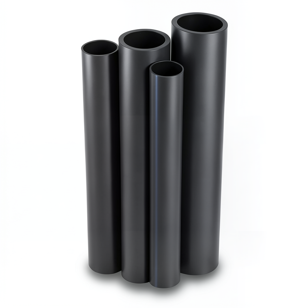 مواسير HDPE PE 80 ضغط 4 بار قطر 200 مم سمك 4.9 مم لون أسود