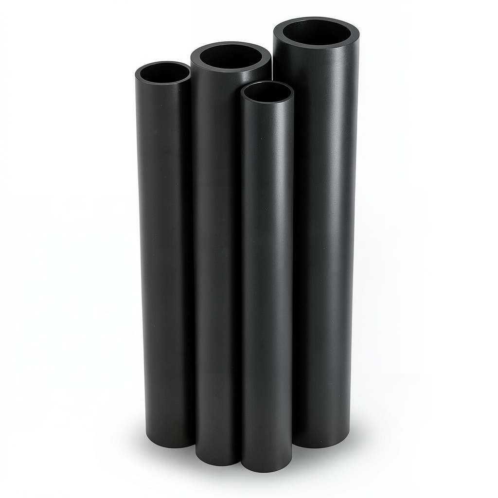 Al-Rajhi HDPE Pipes PE 80 Pressure 4 Bar 225 mm OD Thickness 5.5 mm Black