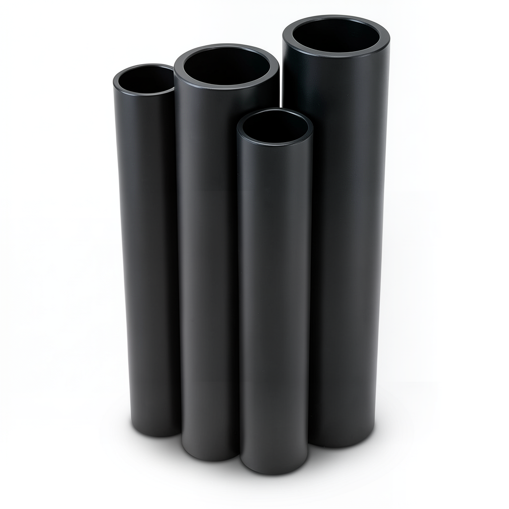 مواسير HDPE PE 80 ضغط 4 بار قطر خارجي 250 مم سمك 6.2 مم لون أسود