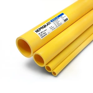 أنابيب HDPE نيبروبلاست PE 100 ضغط 12.5 بار قطر خارجي 140 مم سمك 10.3 مم أصفر | نيبروبلاست