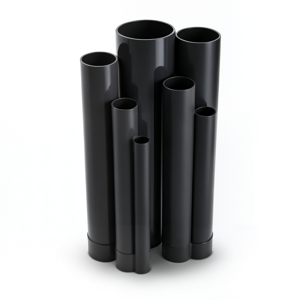 مواسير UPVC ضغط 4 بار قطر خارجي 90 مم سمك 1.8 مم لون اسود