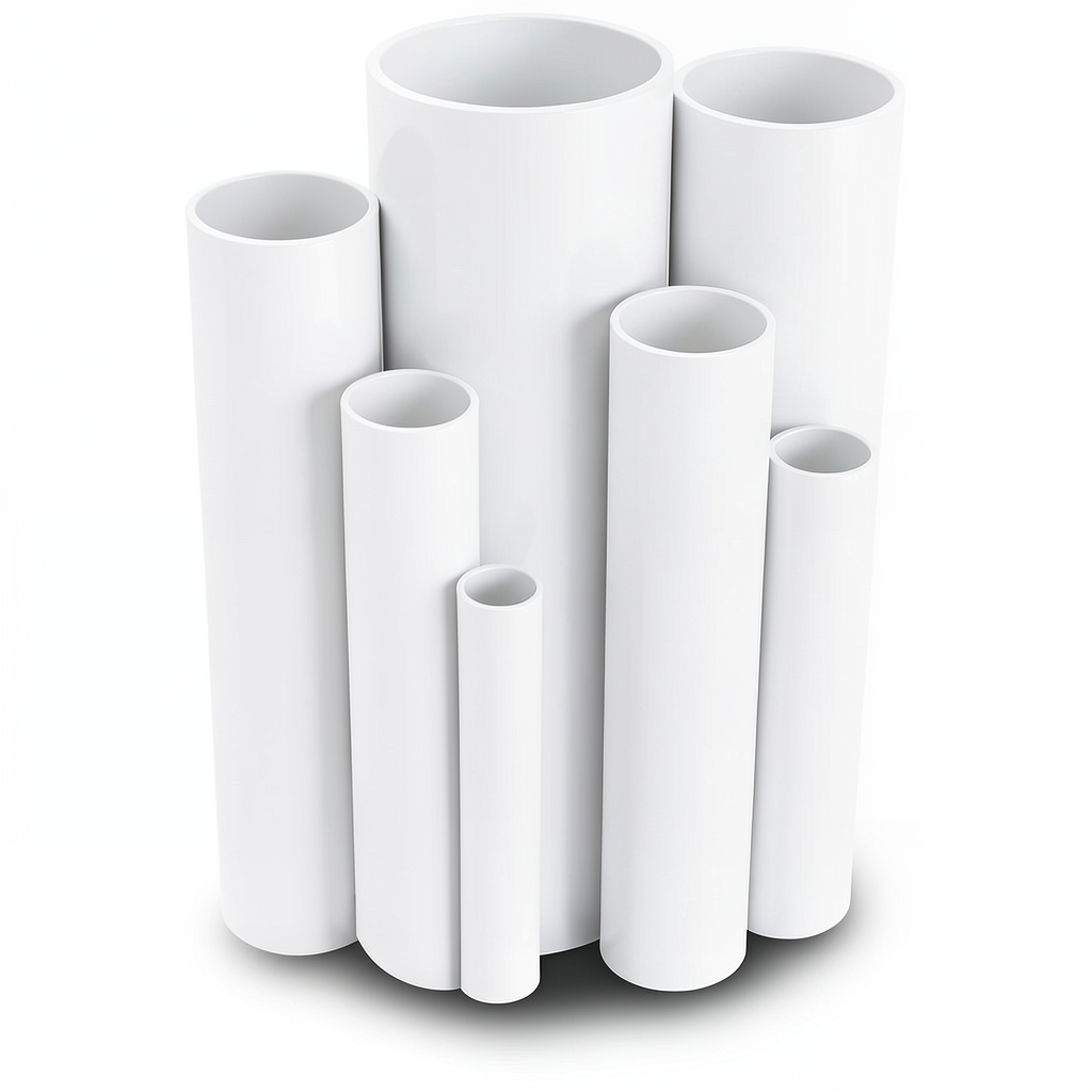 مواسير UPVC ضغط 6 بار قطر خارجي 90 مم سمك 2.7 مم لون أبيض