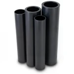 مواسير HDPE PE 80 ضغط 4 بار قطر 400 مم سمك 9.8 مم أسود