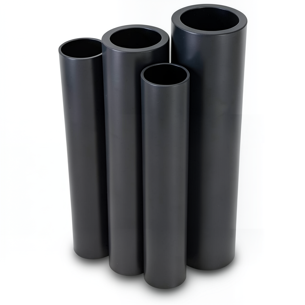 مواسير HDPE PE 80 ضغط 4 بار قطر 400 مم سمك 9.8 مم أسود