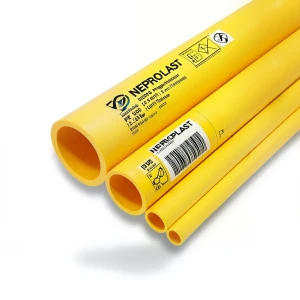 أنابيب HDPE PE 100 ضغط 12.5 بار قطر 160 مم سمك 11.8 مم لون أصفر | نيبروبلاست