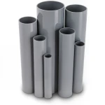 UPVC Pipes Nominal Pressure 6 Bar Outside Diameter 90 mm Thickness 2.7 mm Gray