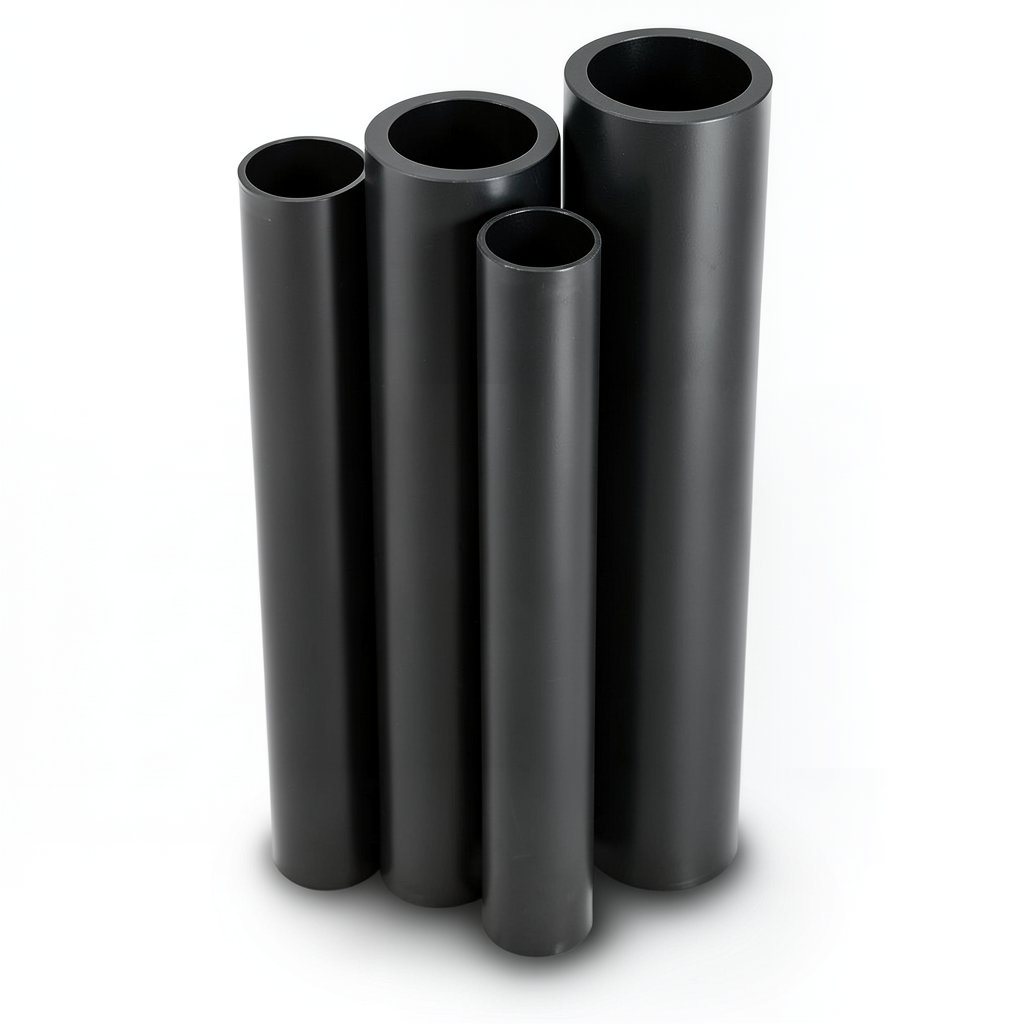 أنابيب HDPE PE 80 ضغط 4 بار قطر 450 مم سمك 11 مم لون أسود
