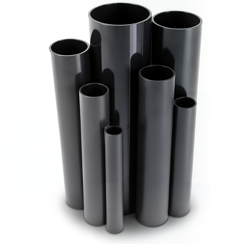 مواسير UPVC ضغط 6 بار قطر خارجي 90 مم سمك 2.7 مم لون اسود