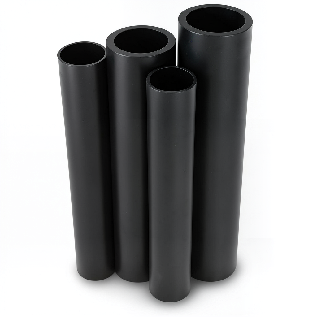 HDPE Pipes PE 80 Pressure 4 Bar Diameter 560 mm Thickness 13.7 mm Black