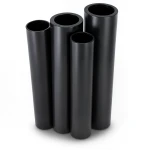 أنابيب HDPE PE 80 ضغط 4 بار قطر 630 مم سمك 15.4 مم لون أسود