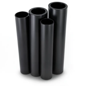 أنابيب HDPE PE 80 ضغط 4 بار قطر 630 مم سمك 15.4 مم لون أسود
