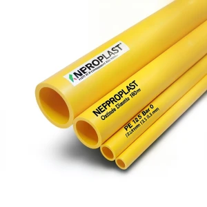 أنابيب HDPE PE 100 ضغط 12.5 بار قطر خارجي 180 مم سمك 13.3 مم لون أصفر | نيبروبلاست