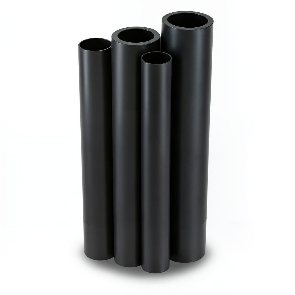 أنابيب HDPE الراجحي PE 80 ضغط 4 بار قطر 800 مم سمك 19.6 مم أسود