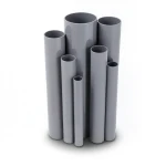 UPVC Pipes Nominal Pressure 10 Bar Outside Diameter 90 mm Thickness 4.3 mm Gray