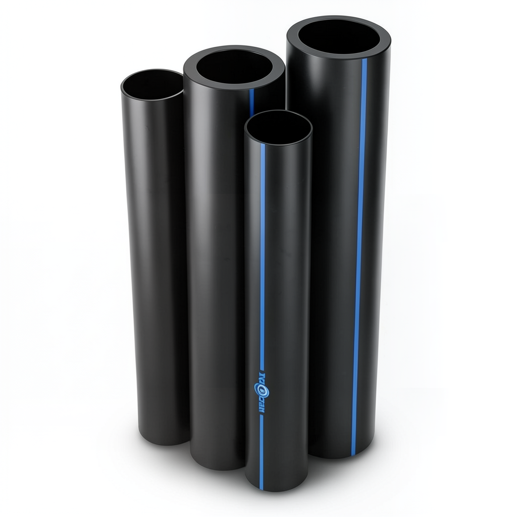 HDPE Pipes PE 80 Pressure 6 Bar Outside Diameter 630 mm Thickness 28.7 mm Black | NEPROPLAST