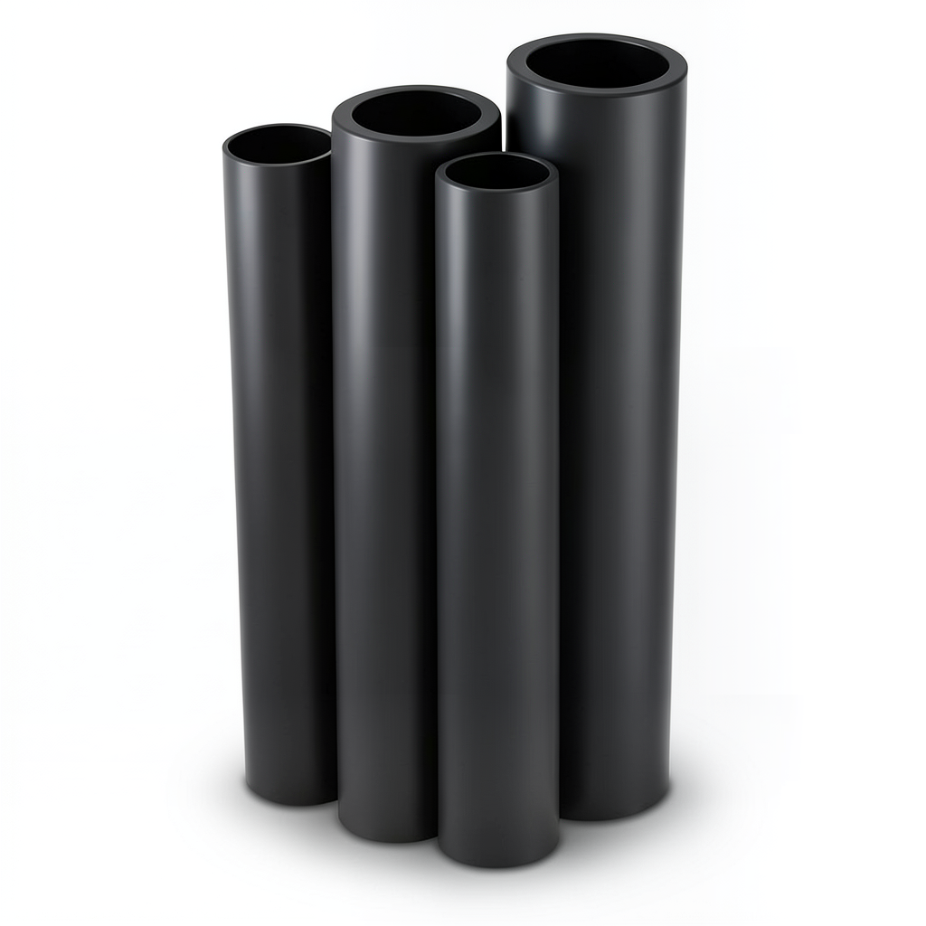 Al-Rajhi HDPE Pipes PE 80 Pressure 4 Bar 225 mm OD Thickness 5.5 mm Black