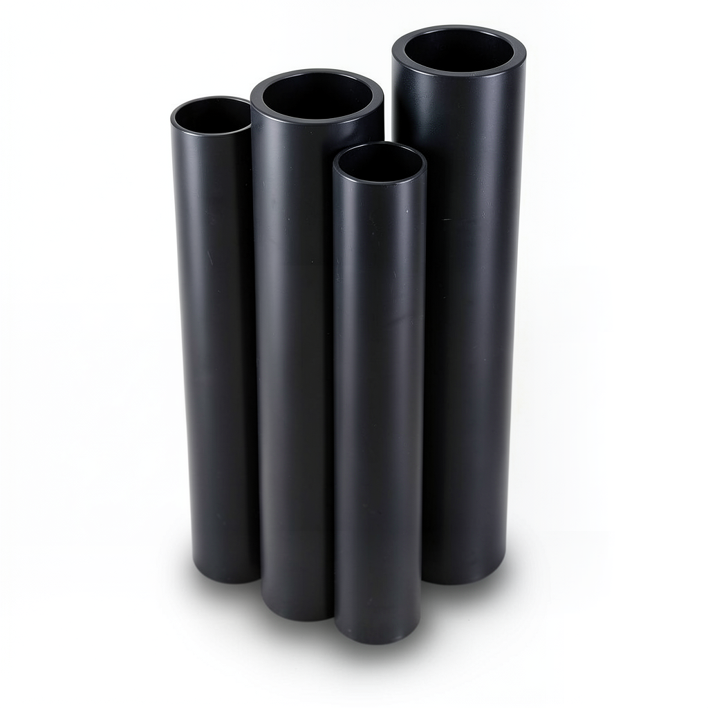 مواسير HDPE PE 80 ضغط 4 بار قطر خارجي 250 مم سمك 6.2 مم لون أسود