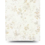 Italian Wall Covering Floral Design 10m x 1.06m Beige Color